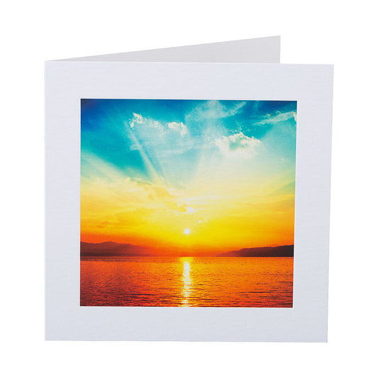 Contemporary Art Sunset Greeting Card