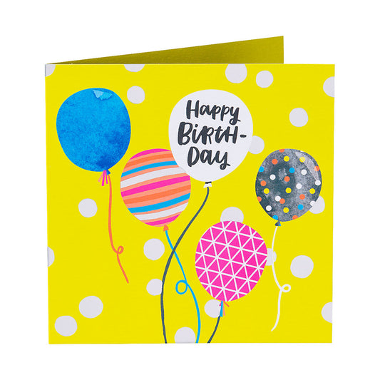 Traditional Balloons Happy Birthday Card