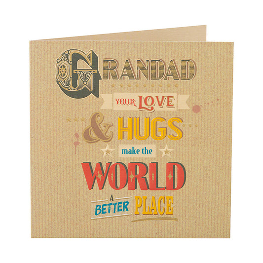 Traditional Granddad Hugs Birthday Card