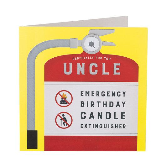 Funny Extinguisher Uncle Birthday Card