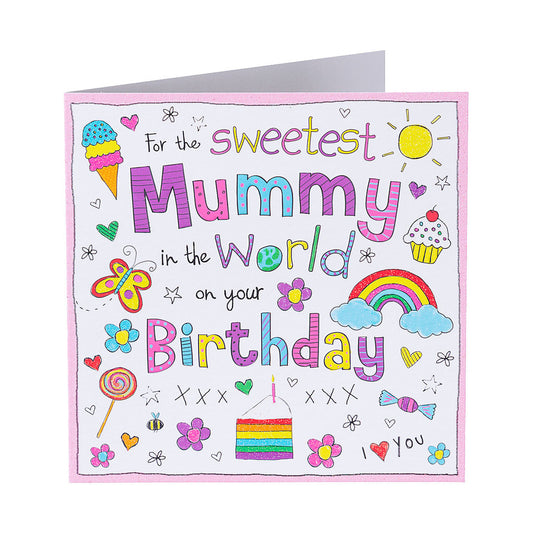 Cute Colourful Mummy Birthday Card