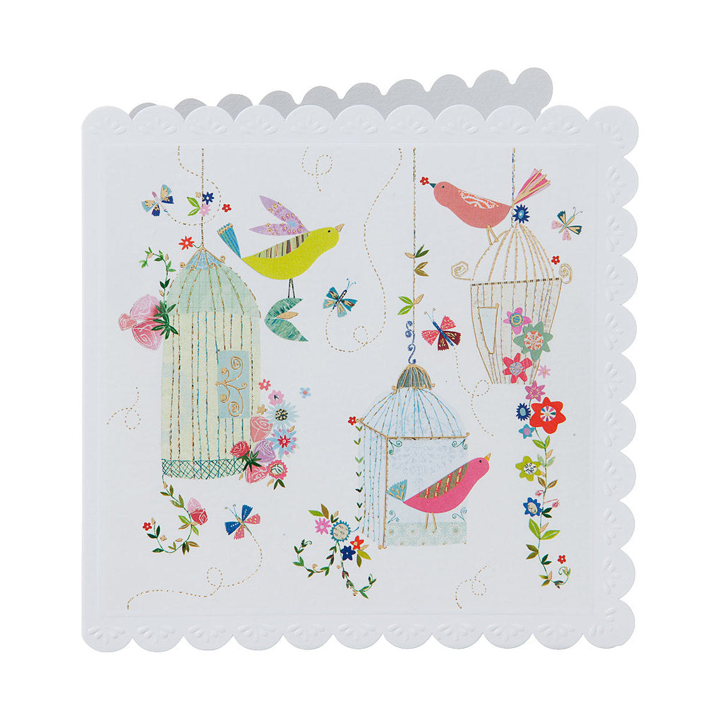 Traditional Bird Cages Greeting Card