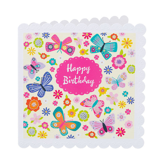 Traditional Butterflies Birthday Card