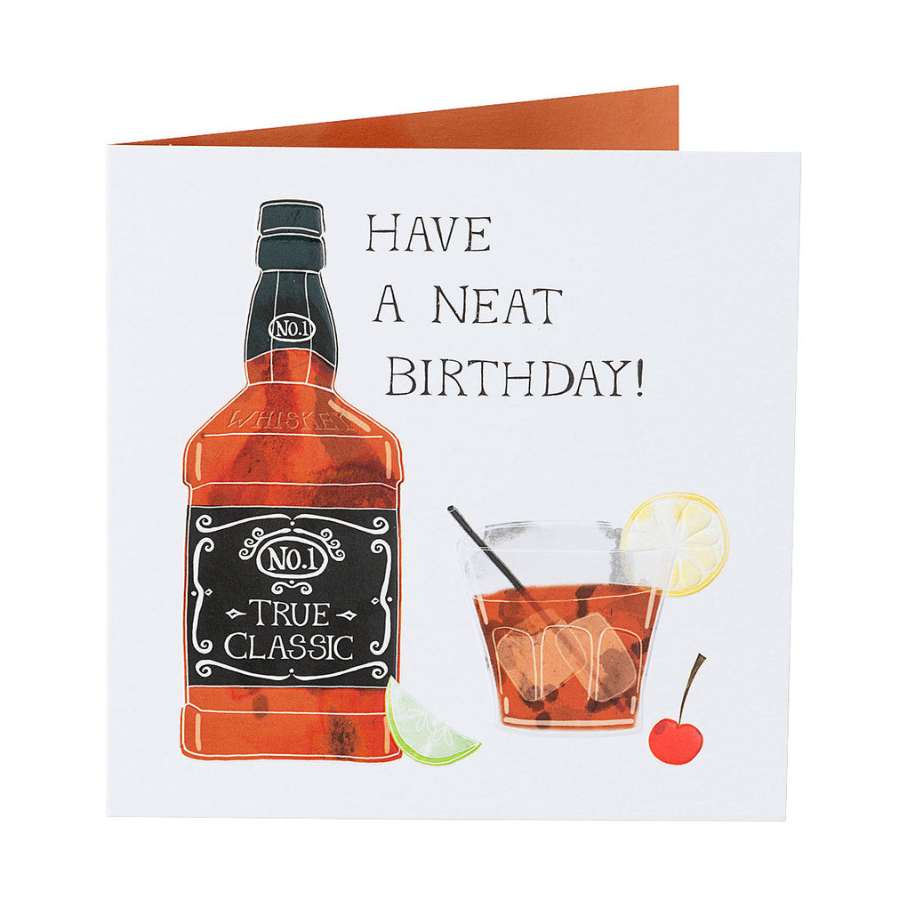 Funny Neat Bourbon Birthday Card