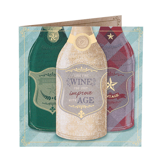 Traditional Aged Wine Birthday Card