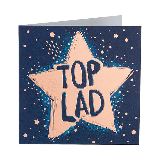 Traditional Star Top Lad Birthday Card