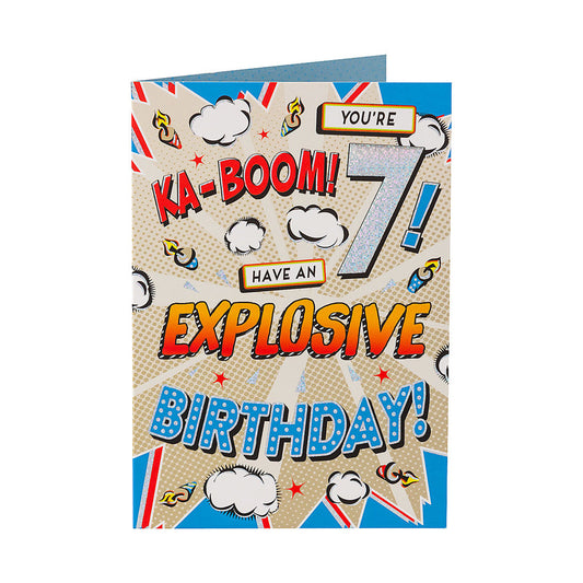 7 Year Old Boy Birthday Card