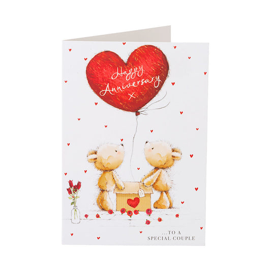 Cute Teddy Bears Happy Anniversary Card