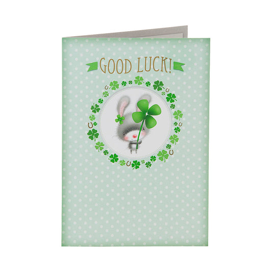 Cute Green Good Luck Card