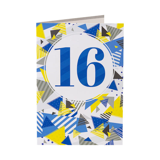 Traditional 16th Old Boy Birthday Card