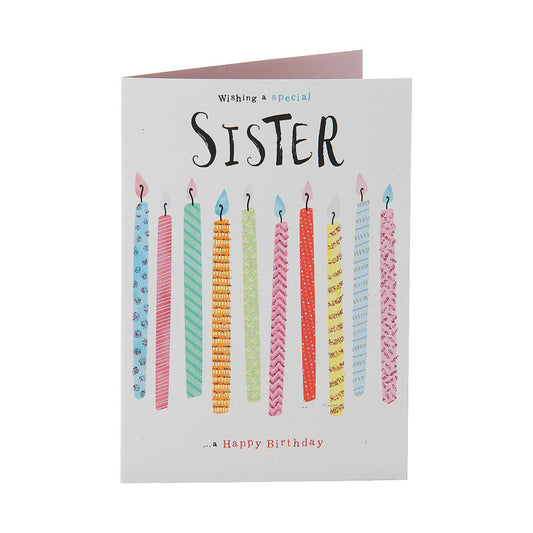 Contemporary Sister Birthday Card