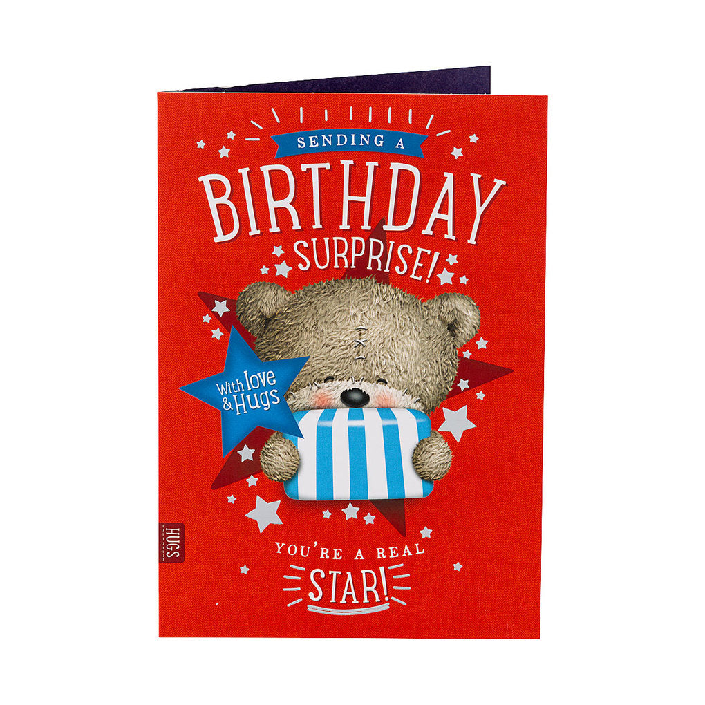 Cute Bear Star Birthday Card