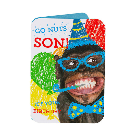 Funny Go Nuts Son Birthday Card