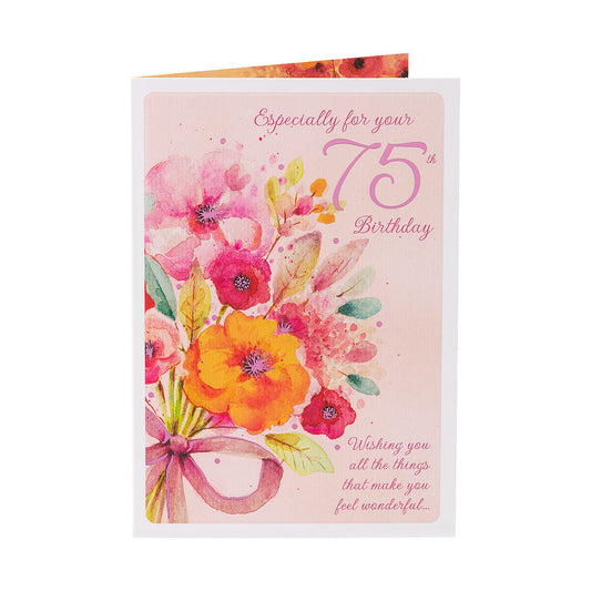 Traditional Flowers 70th Birthday Card