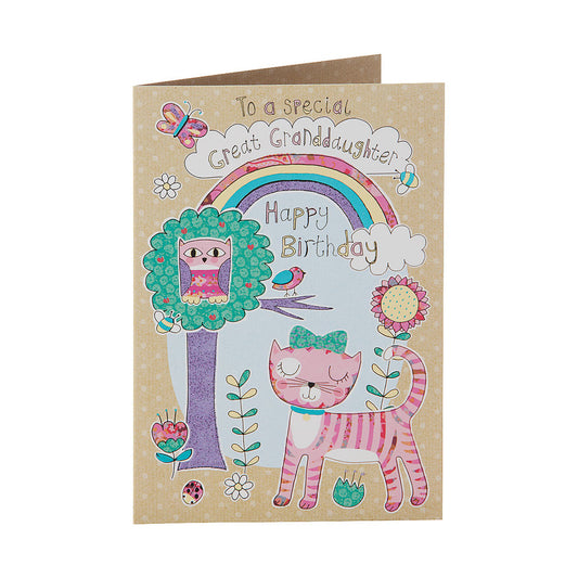 Cute Great Granddaughter Birthday Card