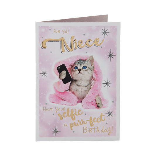 Cute Kitten Niece Birthday Card