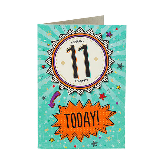 Traditional 11th Today Birthday Card