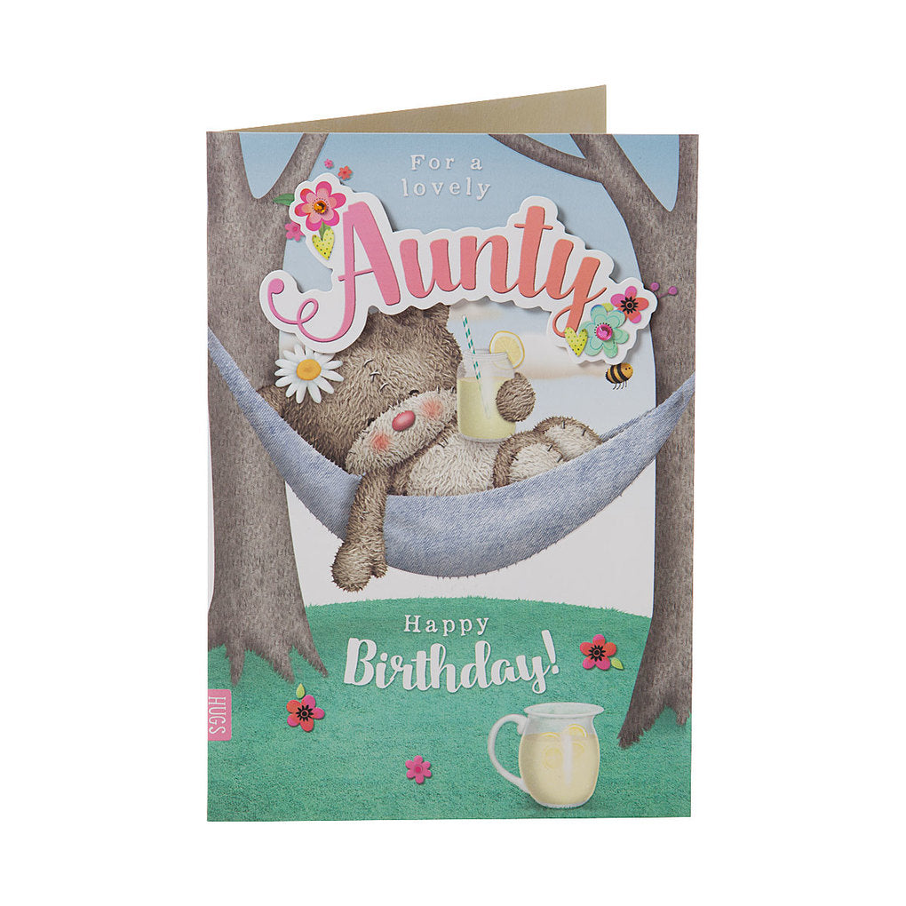 Cute Bear Birthday Card For Aunty