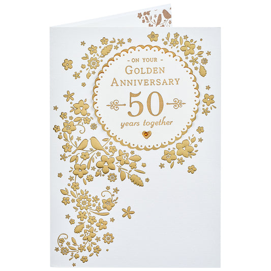 Traditional Golden Anniversary Card