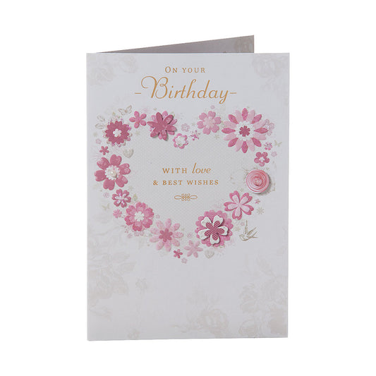Traditional Heart Birthday Card