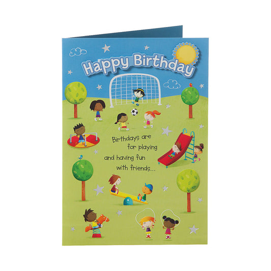 Cute Playground Child Birthday Card
