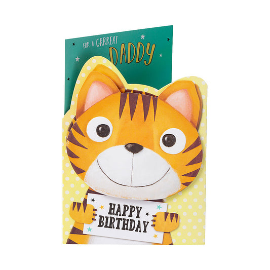 Cute Great Daddy Tiger Birthday Card