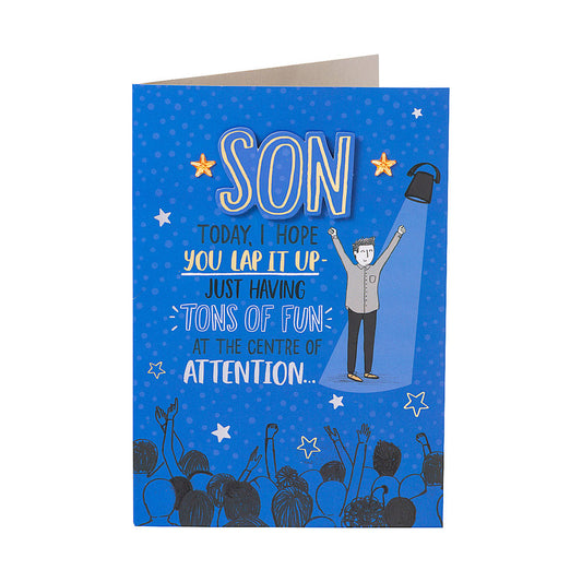 Cute Star Son Birthday Card