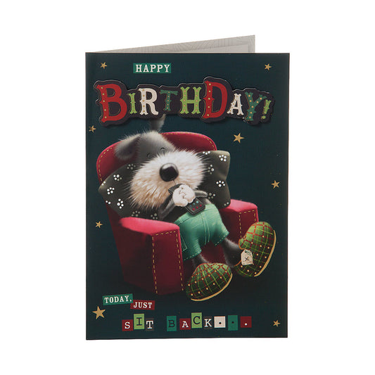 Cute Male Open Relax Birthday Card