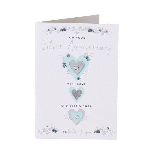 Traditional Silver Anniversary 25 Card