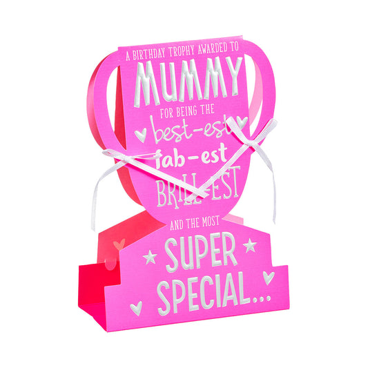 Cute Birthday Trophy For Mum Card