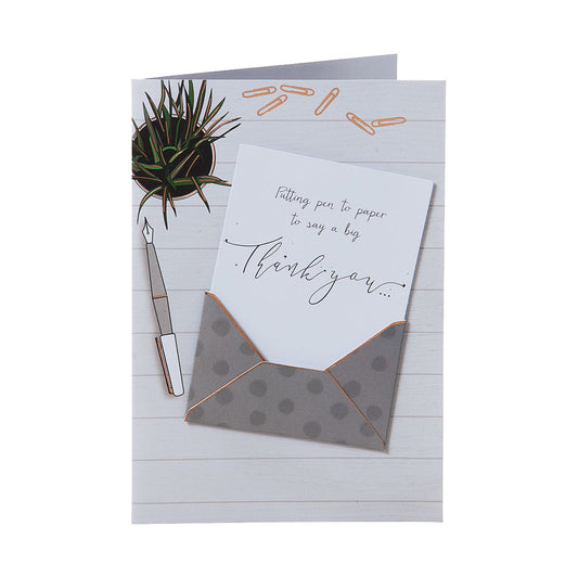 Traditional Pen To Paper Thank You Card