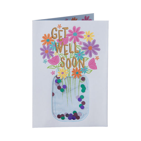 Traditional Flowers Get Well Soon Card