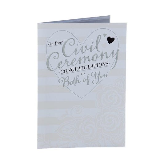 Traditional Heart Civil Ceremony Card