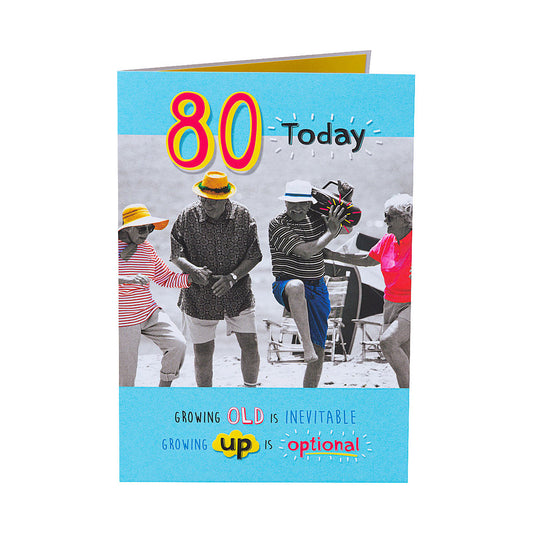 Traditional Party 80th Birthday Card