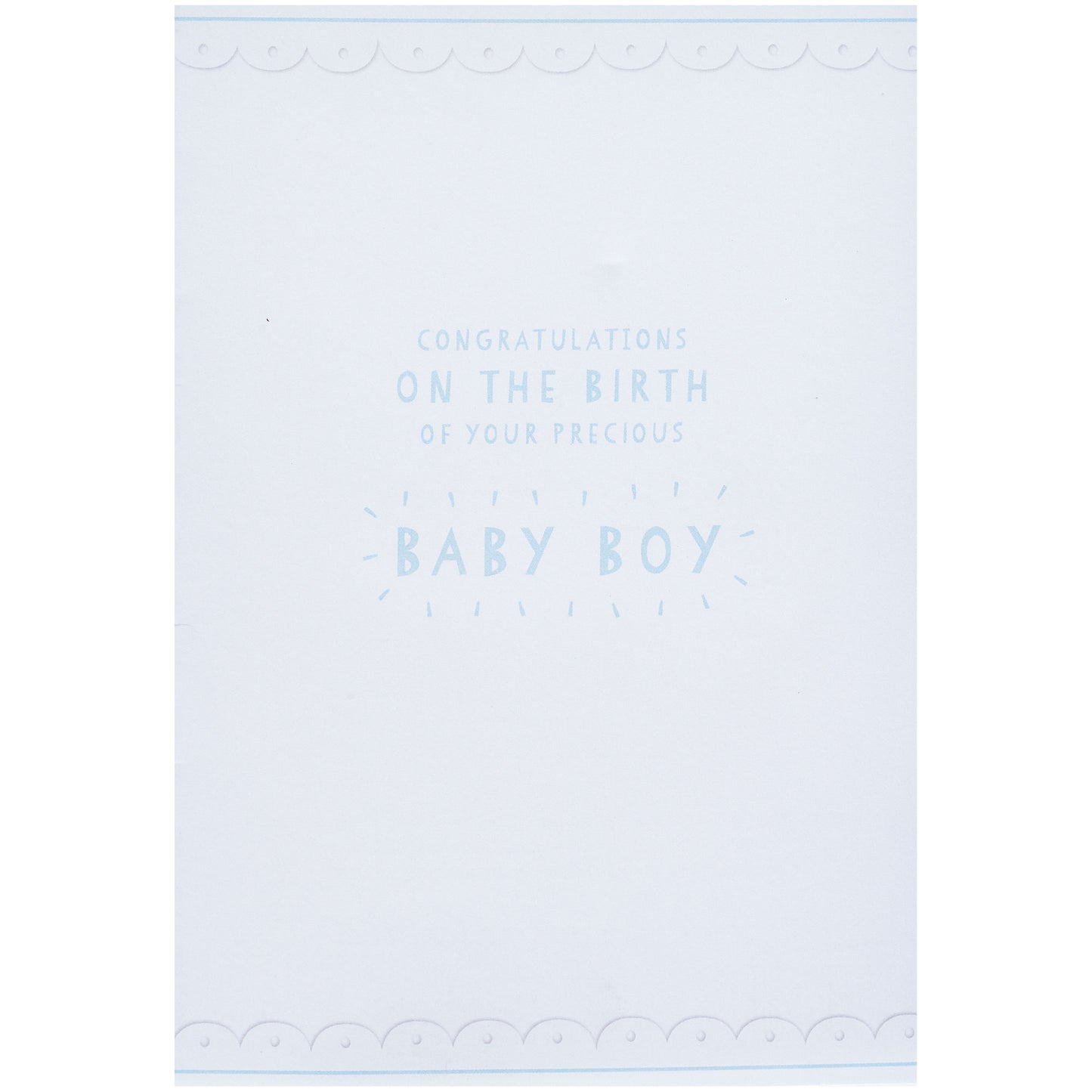 Traditional Hello Baby Boy Card