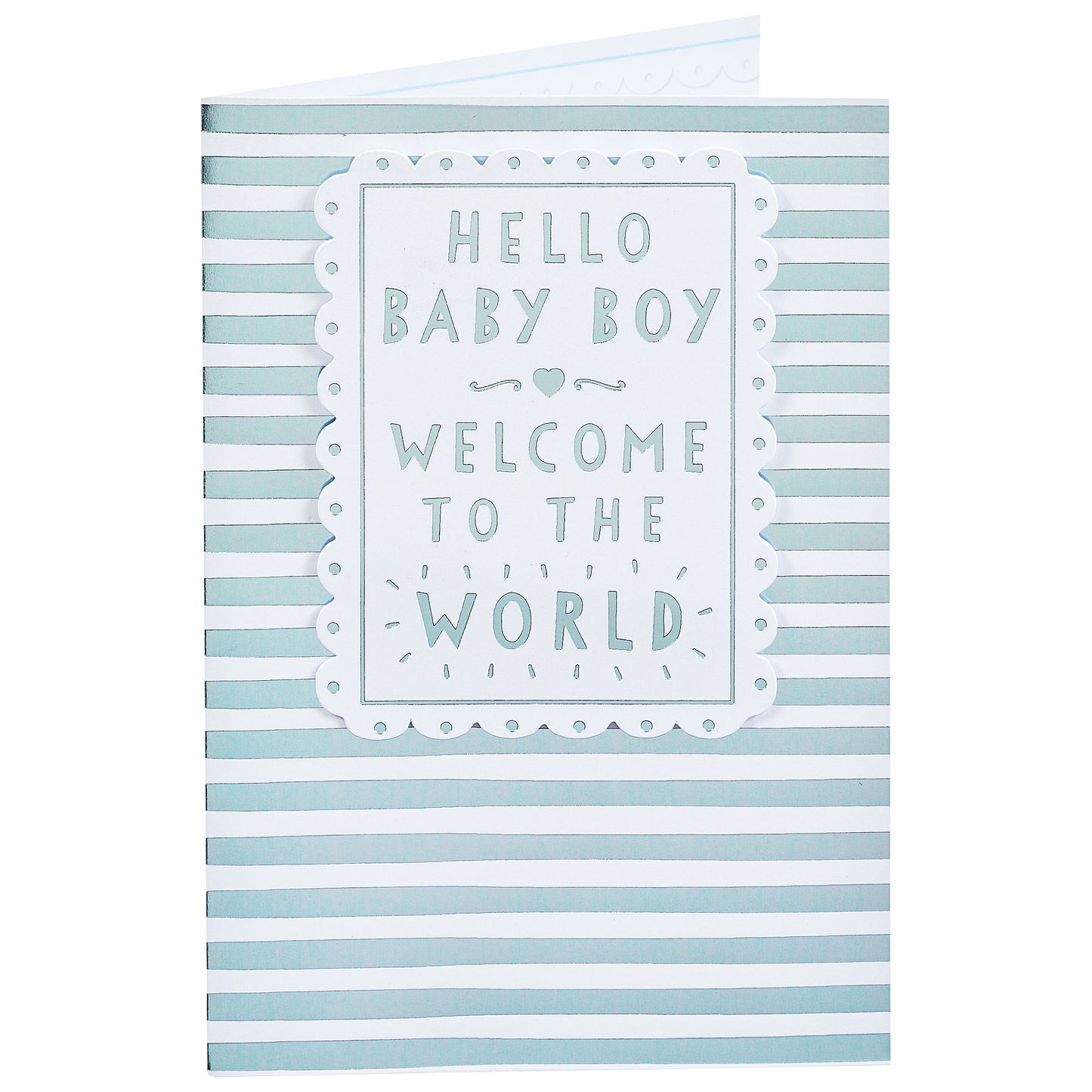 Traditional Hello Baby Boy Card