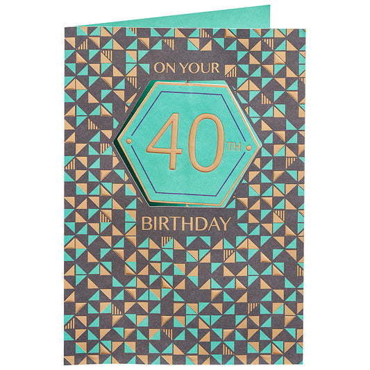 Traditional 40th Birthday Card