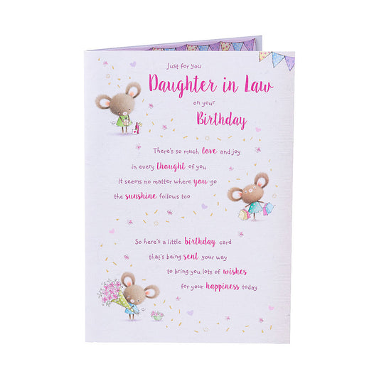 Cute Daughter In Law Birthday Card