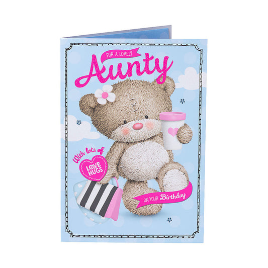 Cute Auntie Bear Hug Birthday Card