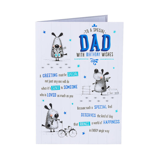 Cute To Dad Birthday Card Wishes