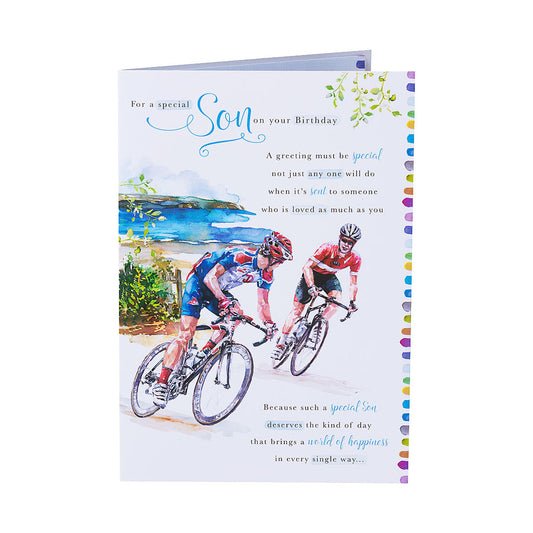 Traditional Cycling Son Birthday Card