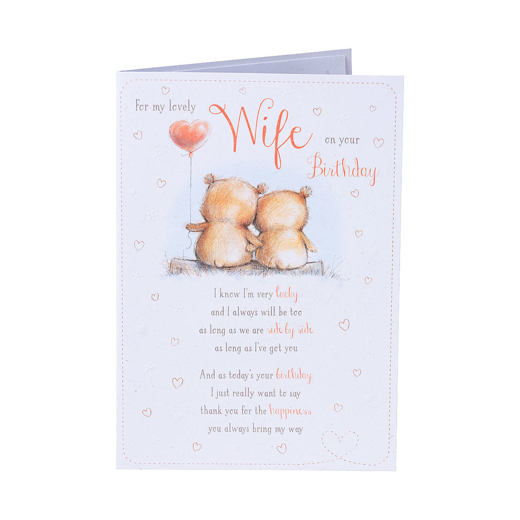 Cute Bears Wife Birthday Card