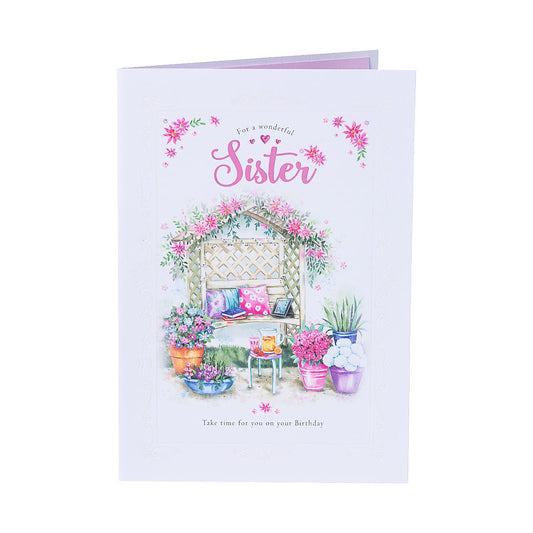 Cute Wonderful Sister Birthday Card