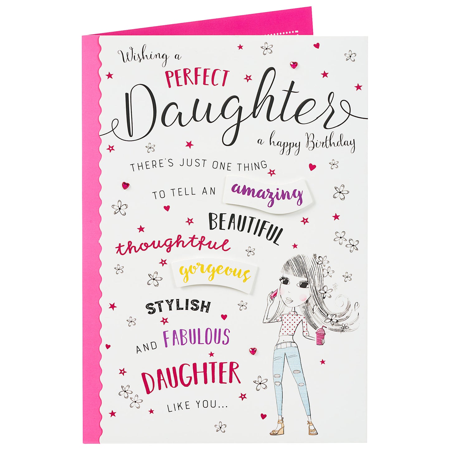 Cute Perfect Daughter Birthday Card