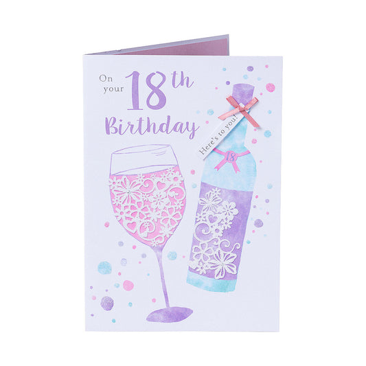 Cute Wine Female 18th Birthday