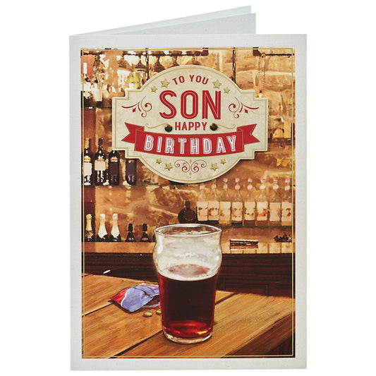 Traditional Beer Son Birthday Card