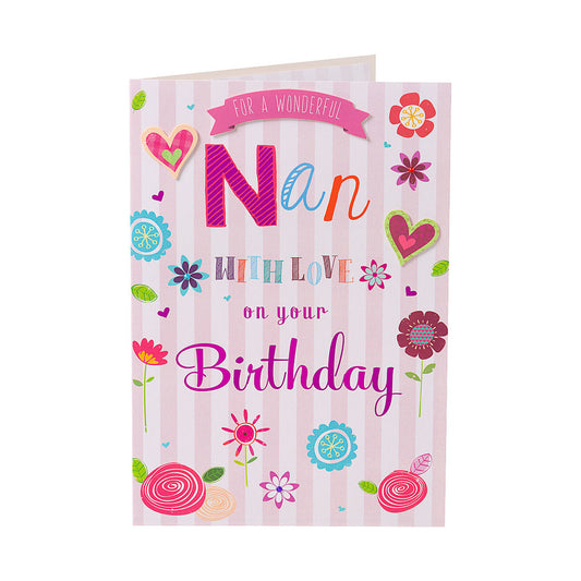 Traditional Birthday Card For Nanna