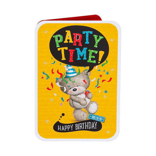 Cute Bear Open Happy Birthday Card