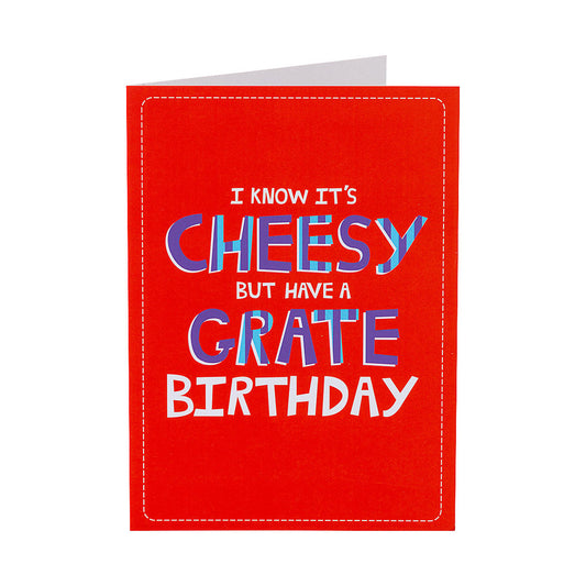 Funny Birthday Card With Cheesy Pun