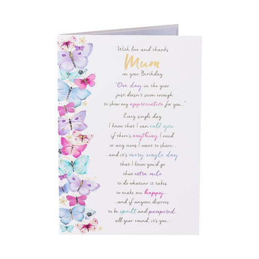 Traditional Love Hugs Mum Birthday Card